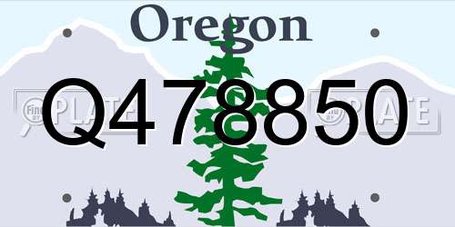 Q478850 Oregon License Plate