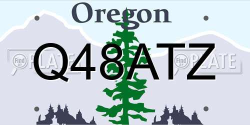 Q48ATZ Oregon License Plate
