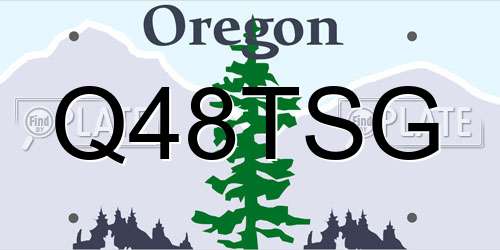 Q48TSG Oregon License Plate