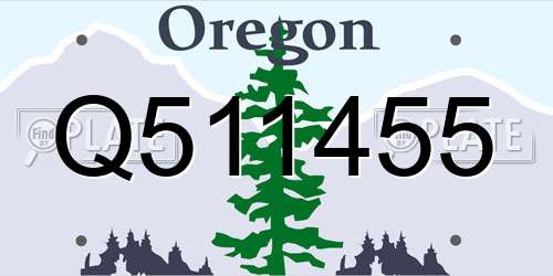 Q511455 Oregon License Plate
