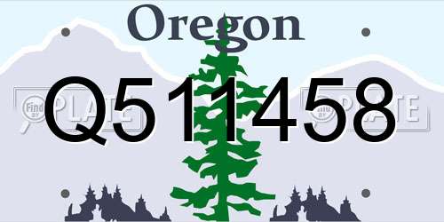 Q511458 Oregon License Plate