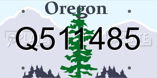 Q511485 Oregon License Plate