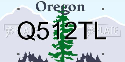 Q512TL Oregon License Plate