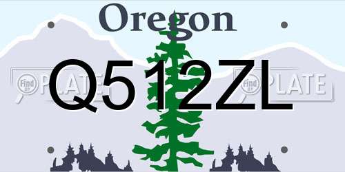 Q512ZL Oregon License Plate
