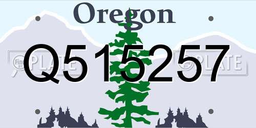 Q515257 Oregon License Plate