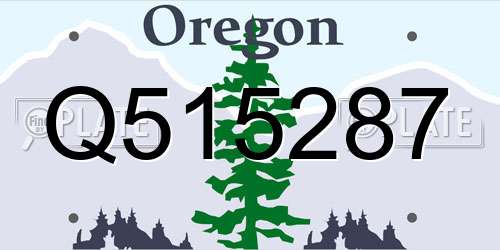 Q515287 Oregon License Plate
