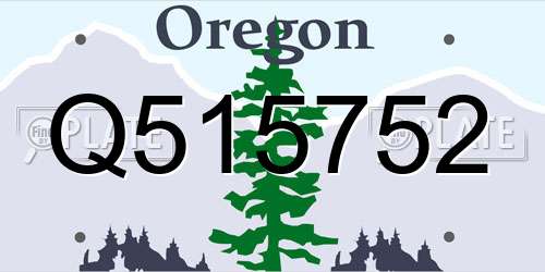 Q515752 Oregon License Plate