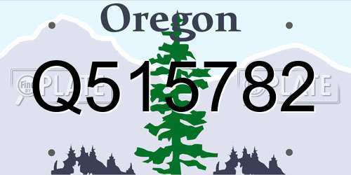 Q515782 Oregon License Plate
