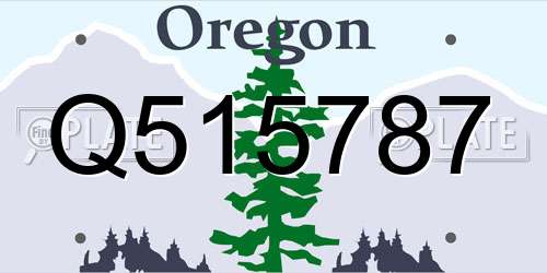 Q515787 Oregon License Plate