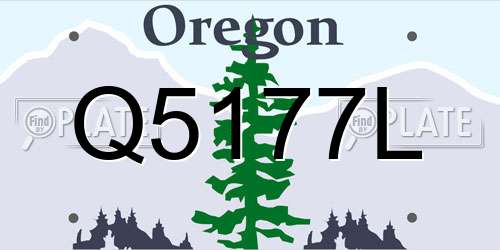 Q5177L Oregon License Plate
