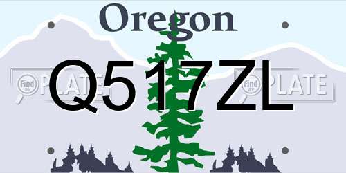 Q517ZL Oregon License Plate