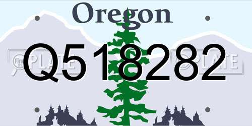 Q518282 Oregon License Plate
