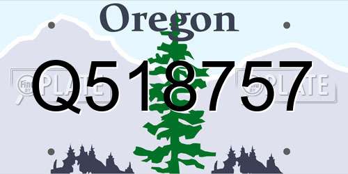 Q518757 Oregon License Plate