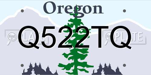 Q522TQ Oregon License Plate