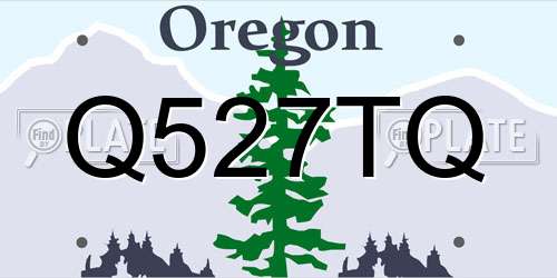Q527TQ Oregon License Plate