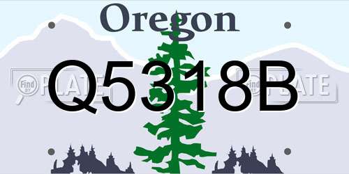 Q5318B Oregon License Plate
