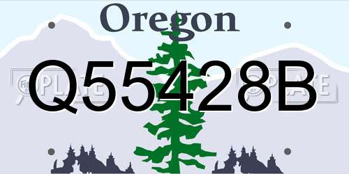 Q55428B Oregon License Plate