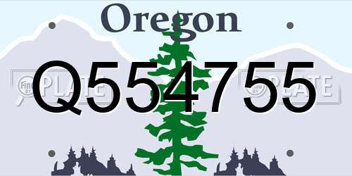 Q554755 Oregon License Plate