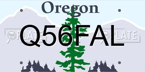 Q56FAL Oregon License Plate