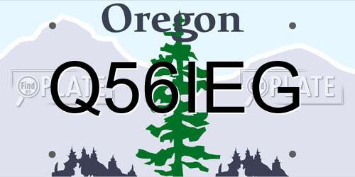 Q56IEG Oregon License Plate