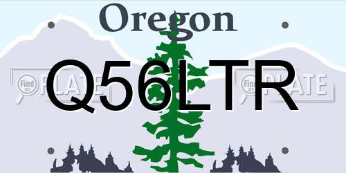 Q56LTR Oregon License Plate