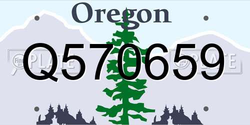 Q570659 Oregon License Plate