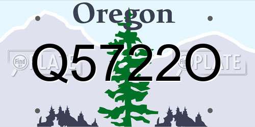 Q5722O Oregon License Plate