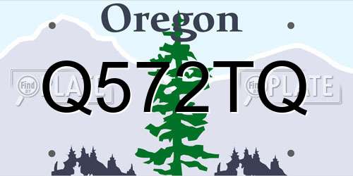 Q572TQ Oregon License Plate