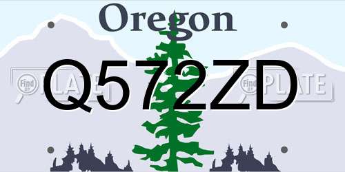 Q572ZD Oregon License Plate