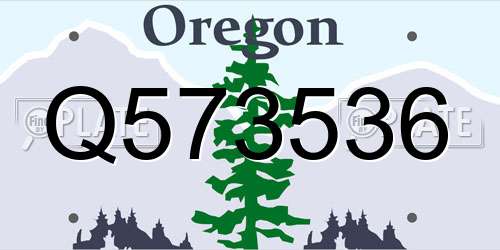 Q573536 Oregon License Plate