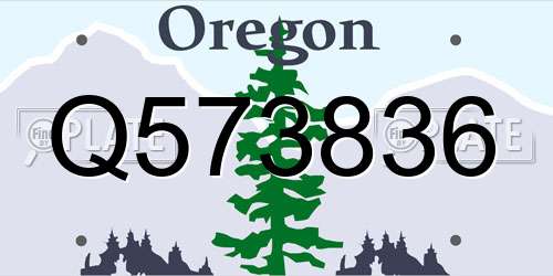 Q573836 Oregon License Plate