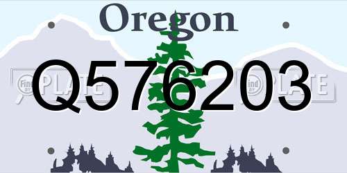 Q576203 Oregon License Plate