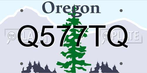 Q577TQ Oregon License Plate