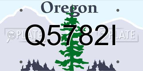 Q5782I Oregon License Plate