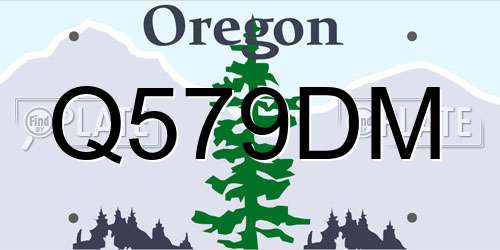 Q579DM Oregon License Plate