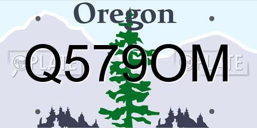 Q579OM Oregon License Plate