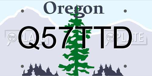 Q57TTD Oregon License Plate