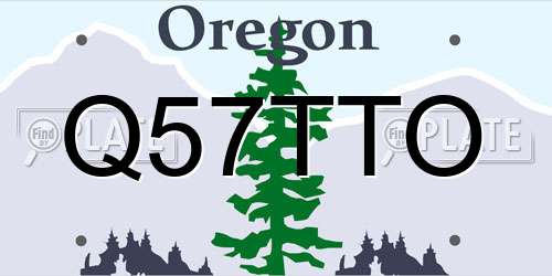 Q57TTO Oregon License Plate