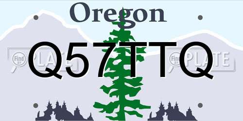 Q57TTQ Oregon License Plate