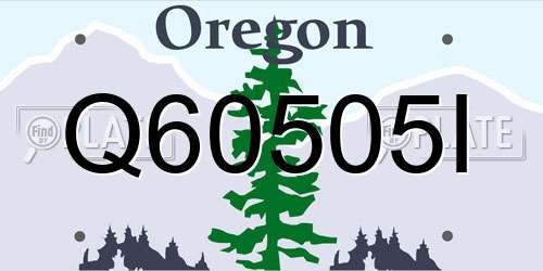 Q60505I Oregon License Plate