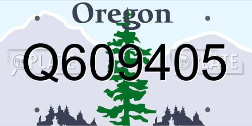 Q609405 Oregon License Plate