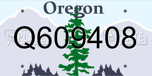 Q609408 Oregon License Plate
