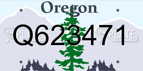 Q623471 Oregon License Plate