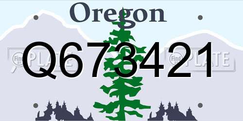 Q673421 Oregon License Plate