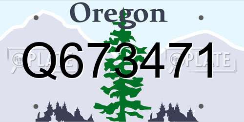 Q673471 Oregon License Plate