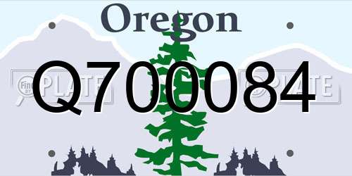 Q700084 Oregon License Plate