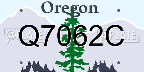 Q7062C Oregon License Plate
