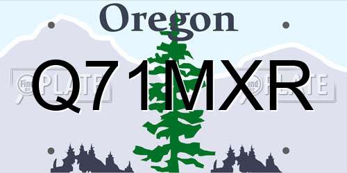 Q71MXR Oregon License Plate