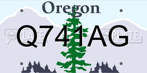 Q741AG Oregon License Plate