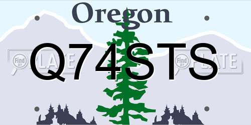 Q74STS Oregon License Plate